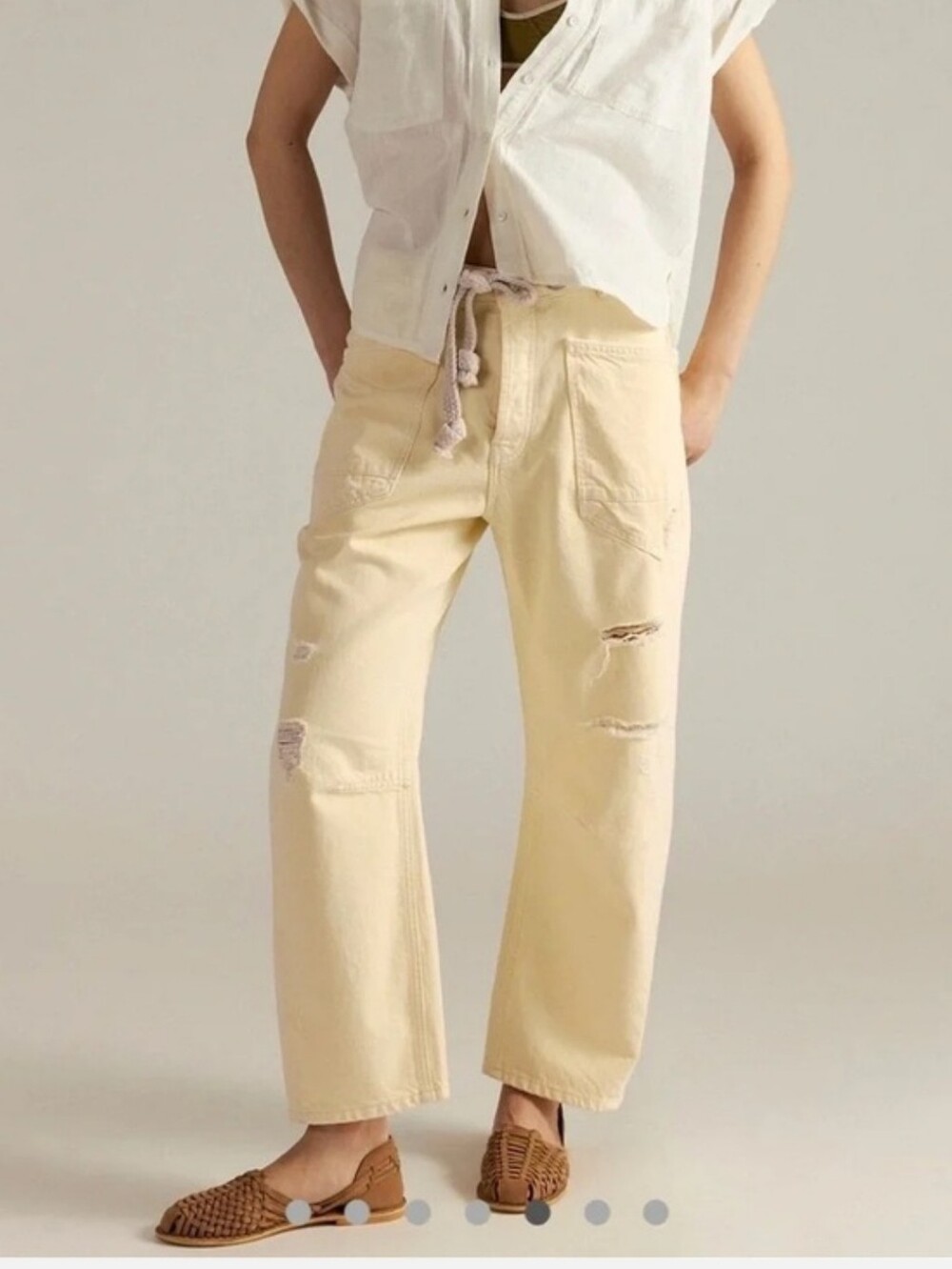 🍋 We The Free Moxie Barrel Jeans - Lemon Icing - Picture 2 of 13